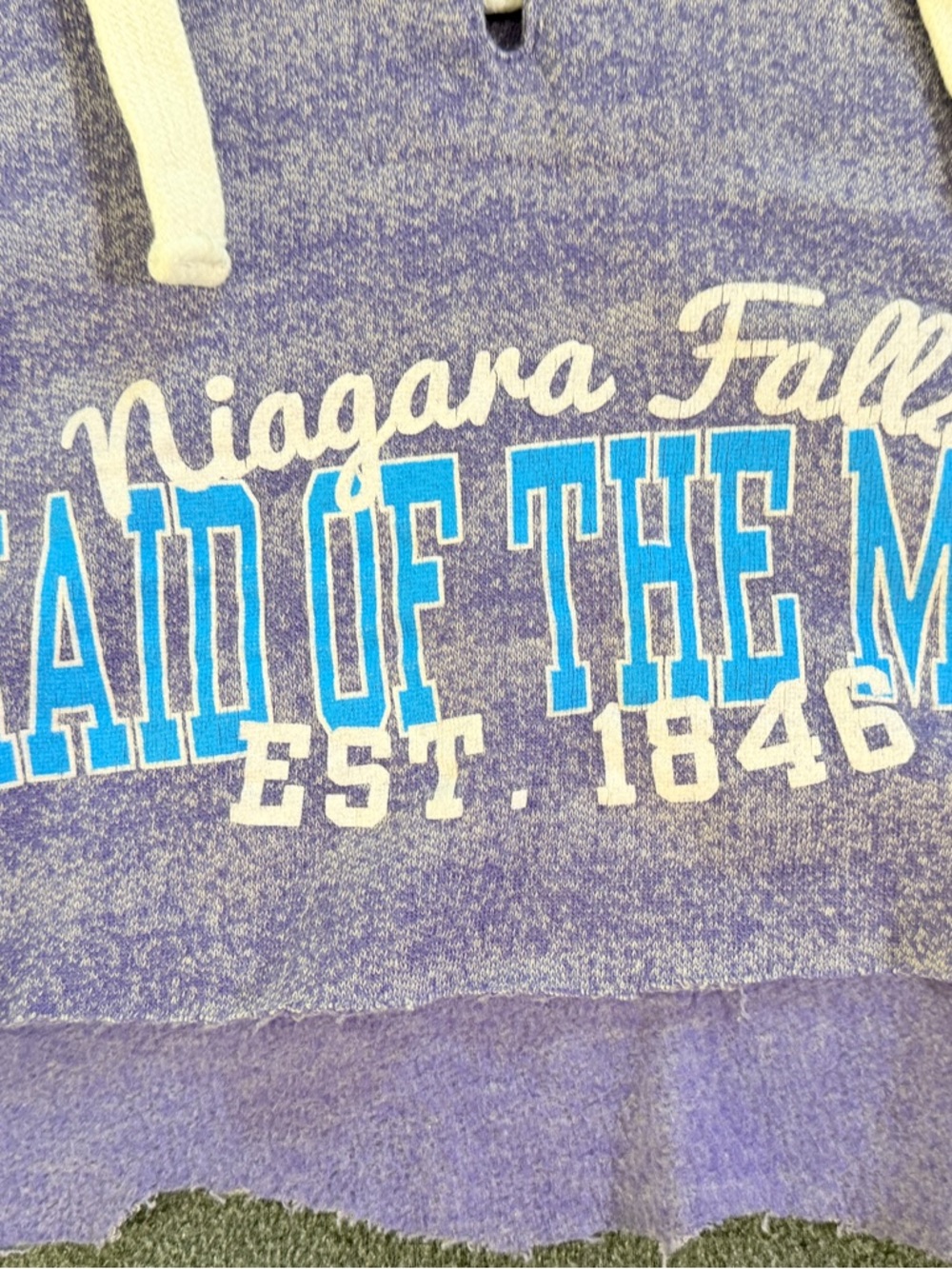 Niagara Falls Maid of the Mist hooded sweater travel cropped women XLarge - Picture 7 of 10